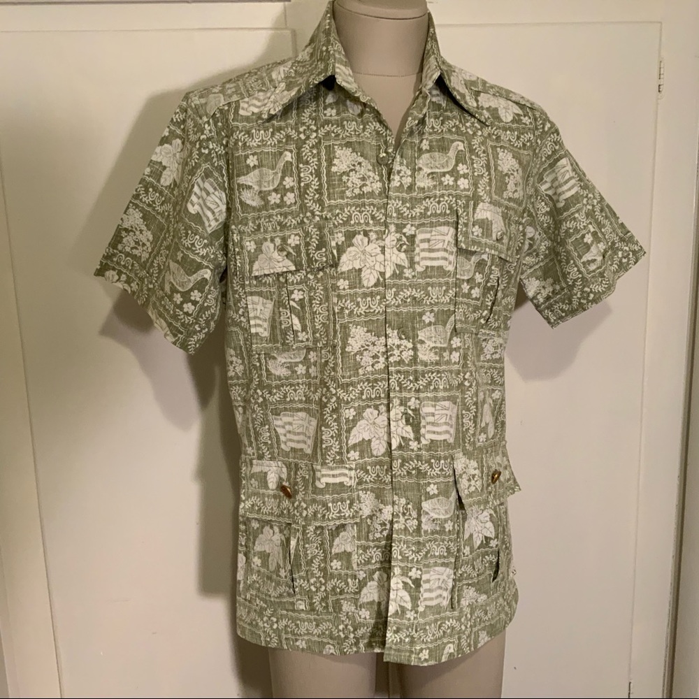 Unusual vintage Reyn Spooner Safari style shirt